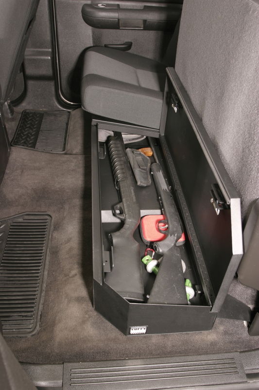 GMC Sierra 3500HD Underseat Lockbox - Tuffy Products - Full Length with Standard Key - Black - `07-`19